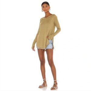 Free People We The Free Snowy Thermal in Sunstone Shirt Tee Long Sleeve XS EUC